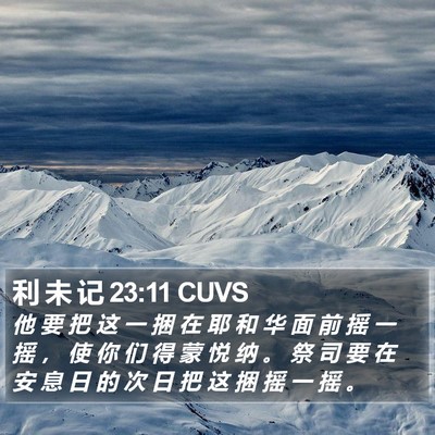 利 未 记 23:11 CUVS Bible Verse Image