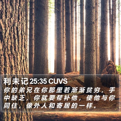 利 未 记 25:35 CUVS Bible Verse Image