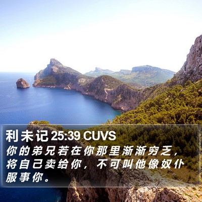 利 未 记 25:39 CUVS Bible Verse Image
