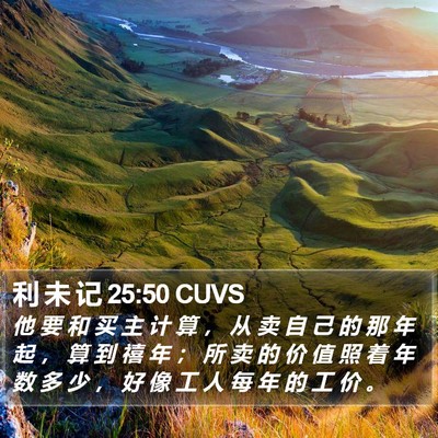 利 未 记 25:50 CUVS Bible Verse Image