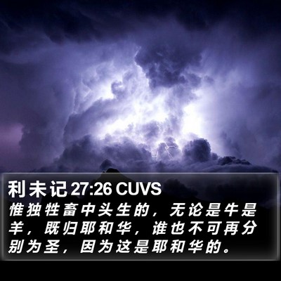 利 未 记 27:26 CUVS Bible Verse Image