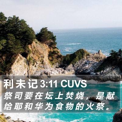 利 未 记 3:11 CUVS Bible Verse Image