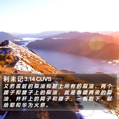 利 未 记 3:14 CUVS Bible Verse Image