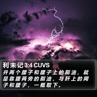 利 未 记 3:4 CUVS Bible Verse Image