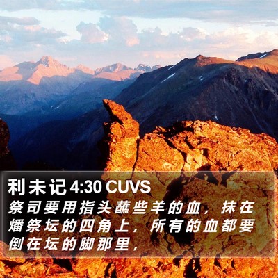 利 未 记 4:30 CUVS Bible Verse Image