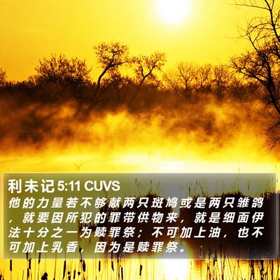利 未 记 5:11 CUVS Bible Verse Image