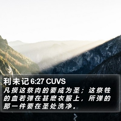 利 未 记 6:27 CUVS Bible Verse Image