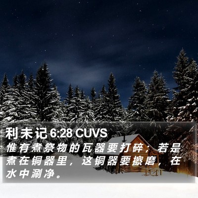 利 未 记 6:28 CUVS Bible Verse Image