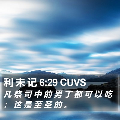 利 未 记 6:29 CUVS Bible Verse Image