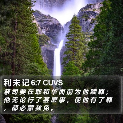 利 未 记 6:7 CUVS Bible Verse Image
