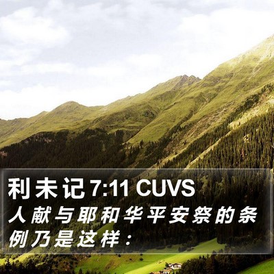 利 未 记 7:11 CUVS Bible Verse Image