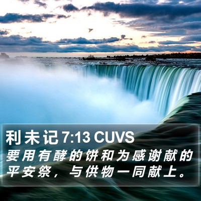 利 未 记 7:13 CUVS Bible Verse Image