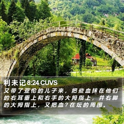 利 未 记 8:24 CUVS Bible Verse Image