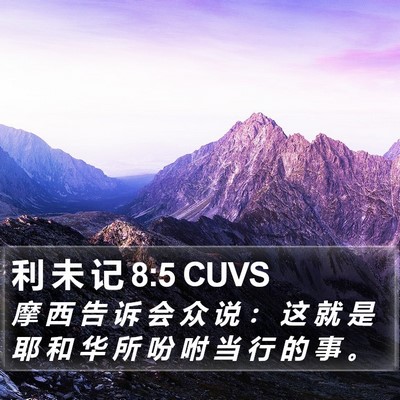 利 未 记 8:5 CUVS Bible Verse Image