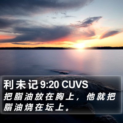 利 未 记 9:20 CUVS Bible Verse Image