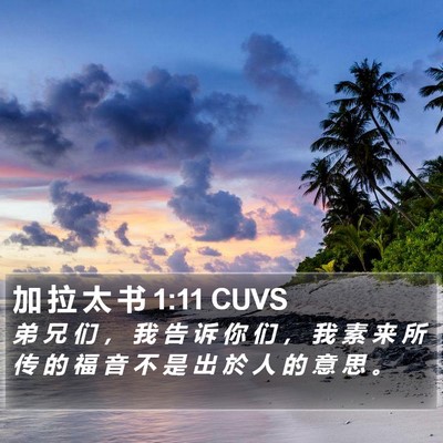加 拉 太 书 1:11 CUVS Bible Verse Image