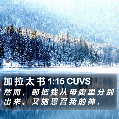 加 拉 太 书 1:15 CUVS Bible Verse Image