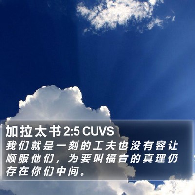 加 拉 太 书 2:5 CUVS Bible Verse Image