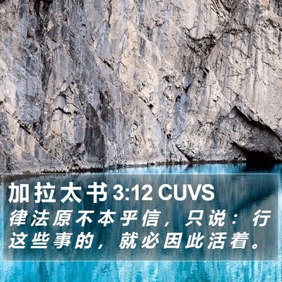 加 拉 太 书 3:12 CUVS Bible Verse Image