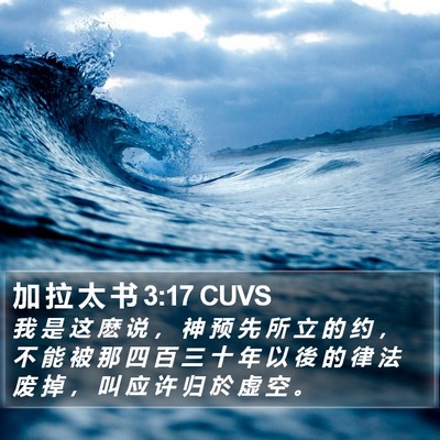加 拉 太 书 3:17 CUVS Bible Verse Image