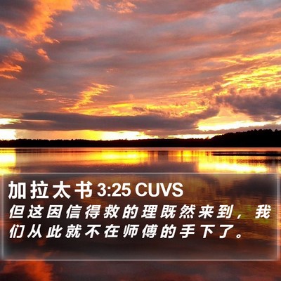 加 拉 太 书 3:25 CUVS Bible Verse Image