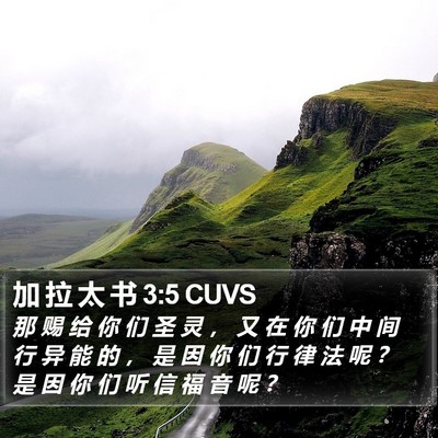 加 拉 太 书 3:5 CUVS Bible Verse Image