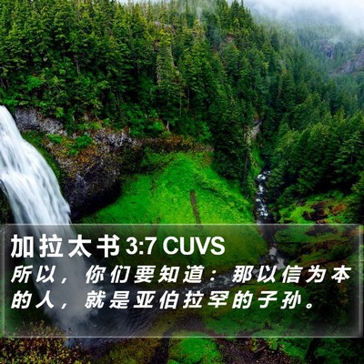 加 拉 太 书 3:7 CUVS Bible Verse Image