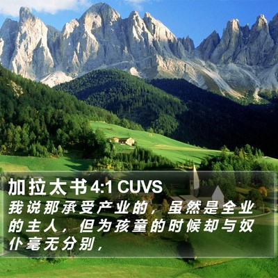加 拉 太 书 4:1 CUVS Bible Verse Image