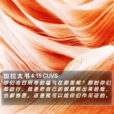加 拉 太 书 4:15 CUVS Bible Verse Image