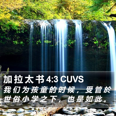 加 拉 太 书 4:3 CUVS Bible Verse Image
