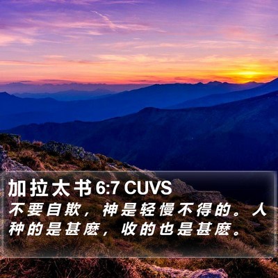 加 拉 太 书 6:7 CUVS Bible Verse Image