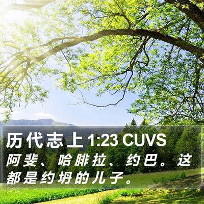 历 代 志 上 1:23 CUVS Bible Verse Image