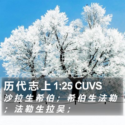 历 代 志 上 1:25 CUVS Bible Verse Image