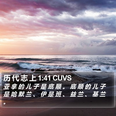 历 代 志 上 1:41 CUVS Bible Verse Image