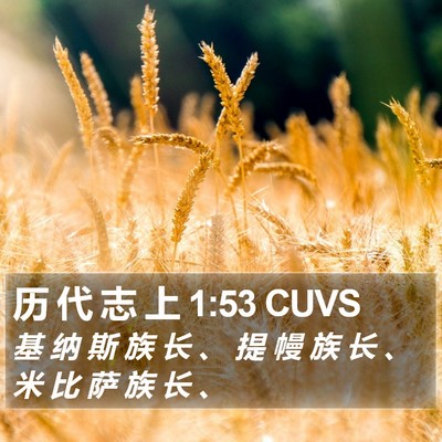 历 代 志 上 1:53 CUVS Bible Verse Image