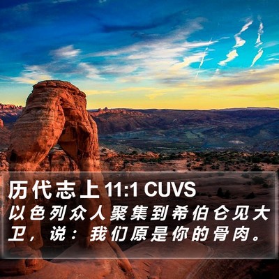 历 代 志 上 11:1 CUVS Bible Verse Image