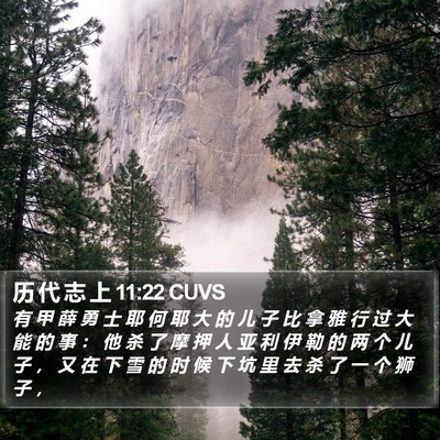 历 代 志 上 11:22 CUVS Bible Verse Image