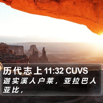 历 代 志 上 11:32 CUVS Bible Verse Image