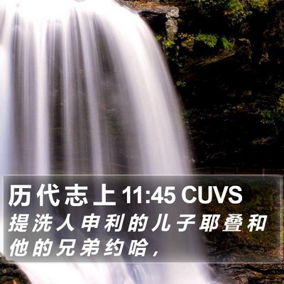 历 代 志 上 11:45 CUVS Bible Verse Image