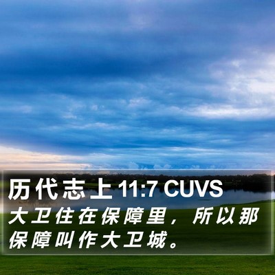 历 代 志 上 11:7 CUVS Bible Verse Image