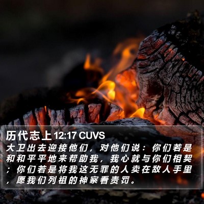 历 代 志 上 12:17 CUVS Bible Verse Image