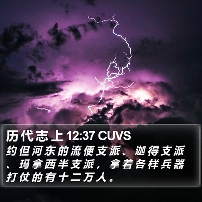 历 代 志 上 12:37 CUVS Bible Verse Image