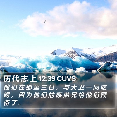 历 代 志 上 12:39 CUVS Bible Verse Image