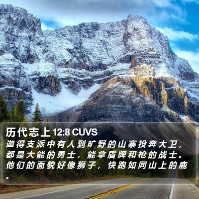 历 代 志 上 12:8 CUVS Bible Verse Image