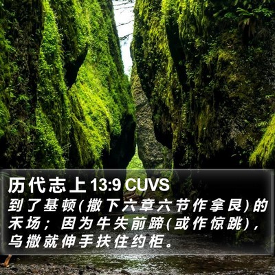 历 代 志 上 13:9 CUVS Bible Verse Image