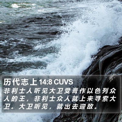 历 代 志 上 14:8 CUVS Bible Verse Image