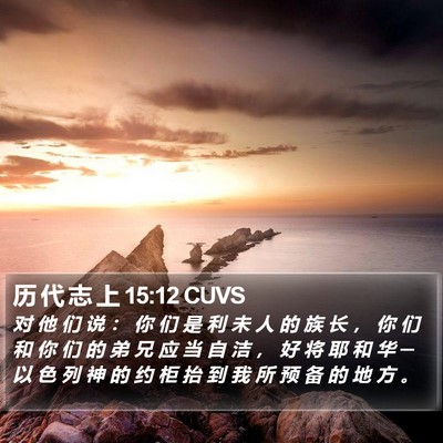 历 代 志 上 15:12 CUVS Bible Verse Image