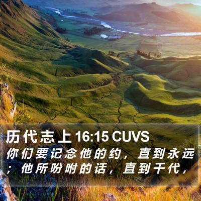 历 代 志 上 16:15 CUVS Bible Verse Image