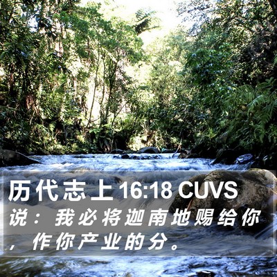 历 代 志 上 16:18 CUVS Bible Verse Image