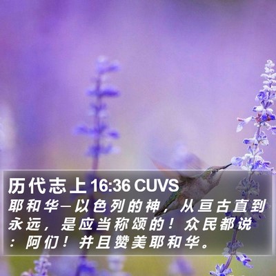 历 代 志 上 16:36 CUVS Bible Verse Image